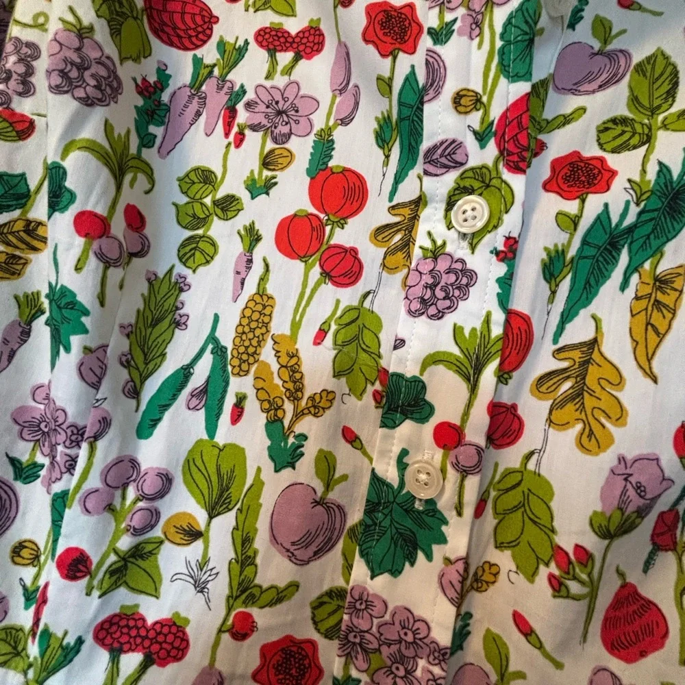 Boden Multicolor Floral Tie-Waist Midi Shirt Dress in White - Picture 4 of 5